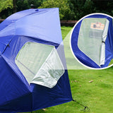 TD® Grand parasol extérieur rangement manuel parasol prise terre parapluie de pêche plage camping pergola parapluie coupe-vent pliab
