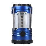 TD® Lanterne extérieure de camping éclairage de randonnée acier inoxydable campement bivouac pêche lumière 12 LED couleur bleu
