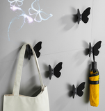 Crochet espace noir crochet en aluminium papillon patère décoration de chambre à coucher crochet simple en trois dimensions p