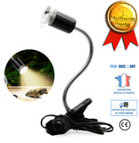 TD® support de lampe chauffante reptiles céramique porte-lampe ampoule noir métal résistant températures pour aquarium éclairages