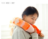 TD® oreiller coussin crevette decoration voyage peluche avion ergonomique enfant fun cou mousse adulte creatif en forme de U