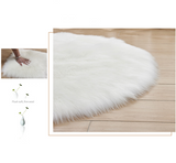 TD® Tapis rond en peluche Tapis de marche en imitation laine
