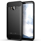 TD® Coque de téléphone Samsung Galaxy S8 Coque de protection anti-chute et anti-collision en fibre de carbone S8