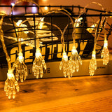 TD® 20LED Halloween Fantôme Main Lumière Chaîne Squelette Main Squelette Extérieur Jardin Fantôme Festival Batterie Lumière Décorati