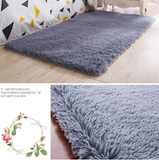 TD® Tapis nordique épais long tapis de laine mignonne couverture de chevet de chambre à coucher complète moderne 120 cm * 160 cm