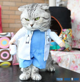 TD® deguisement docteur chat chien mignon petite taille male femelle animaux de compagnie domestique costume vetement drole combinai