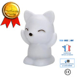 TD® Belle forme de renard LED Night Light Lamp 7 couleurs changeantes décorations d'économie d'énergie
