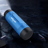 TD® Vélo équitation sans fil 4.0 haut-parleur bluetooth subwoofer lampe de poche carte audio batterie au lithium intégrée