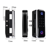 TD® Serrure d'empreinte digitale de porte en verre serrure de mot de passe d'ouverture gratuite serrure de porte de câblage gratuite