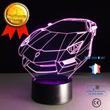 TD® 3D Lampe Illusion Optique Led Veilleuse 3D Led Lampe Voiture Forme Ampoules Night Light Night Illumination Optique IllumKF584342