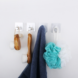 Crochet Crochet de salle de bain multifonctionnel auto-adhésif sans perforation, crochet en alliage d'aluminium sans trace,un