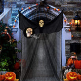 TD® Décoration Halloween Squelette Suspendu/ Voile en Gaze suspendus fantôme Noir / bar maison hantée ornements