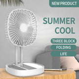 TD® Ventilateur pliant 3 vitesses haute vitesse du vent ventilateur de bureau d'été intérieur et extérieur ventilateur de charge pli