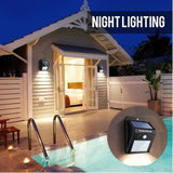 TD® Lampe Solaire LED Extérieur Étanche Grand Angle 120°à/ Détecteur de Mouvement avec 3 Modes pour Jardin Patio Terrasse Cour Allée