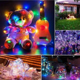 TD®  [2 pcs]Guirlande Lumineuse LED à Piles Etanche,10M 100 LEDs pour Jardin,Noël, Anniversaire, Mariage, Soirée.....