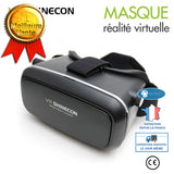 INN® Version casque téléphone mobile réalité virtuelle 3D miroir panoramique VR manette pas cher lunette jeux réglage Shinecon noir