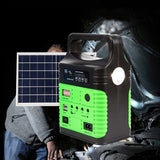 TD® Kit Système Générateur Solaire Panneau 10W 6V + 3 Ampoules USB Chargeur Pr Téléphone Camping Extérieur Vert