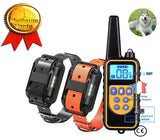 TD® Collier de dressage pour chien Collier d'entraînement à distance 800 mètres Rechargeable 100% Imperméable pour deux chiens