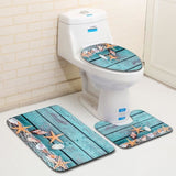 TD® Ensemble Rideau + Tapis de douche/Couvre WC/ Rideau de douche Anti Moisissure lavable, Tapis toilette WC 180 x 180 cm