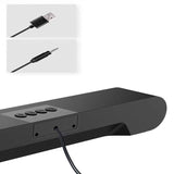 INN® Bureau Echo Wall Strip TF Card U Disk Haut-parleur audio sans fil Bluetooth mobile, cadeau de Noël-noir