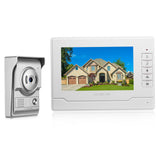 TD® Sonnette Kit caméra, 7 pouces couleur vidéo HD Sonnette Villa Intercom vision nocturne étanche intelligente Sonnette vidéo Inter