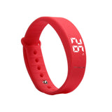 TD® Bracelet intelligent rechargeable podomètre 3D LED bracelet sport montre étanche silicone écologique multifonction bouton rouge