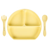 TD® Bébé silicone assiette à dîner complément alimentaire pour bébé ventouse bol repas formation fourchette cuillère ensemble tout-e