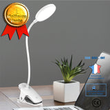 TD® Lampe de bureau à 18 LED avec clip, 3 Luminosité réglable - Contrôle tactile - 360 degrés réglable - 2200mAh Grande Capacité