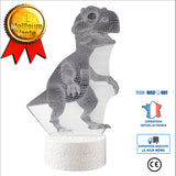 TD® QN LEEGOAL Dinosaure-Veilleuse télécommande 3D horloge électronique Lampe de nuite Creative avec Lumières colorées @4