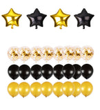 TD® Arrangement de ballons décoratifs pour 18e anniversaire Ensemble de banderoles en or noir en papier d'aluminium numérique 40 pou