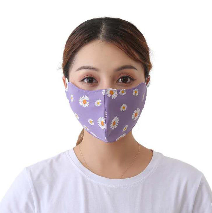 TD® Masques pour hommes et  anti-smog masques anti-poussière et chaleur imprimés de fleurs roses en automne et en hiver