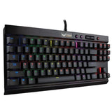 TD® Clavier Mécanique Compact Gaming K65 RGB QWERTY Haut Rendement rétroéclairage Lumineux LED / Multifonctionnel /  Noir