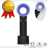 TD® Ventilateur mini charge portable USB autonomie 6 h conception métal chargement USB poignée confortable pour aérer taille compact