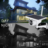 TD® Caméra solaire de surveillance vidéo extérieure 1080P caméra WIFI sans fil caméra infrarouge de détection infrarouge / radar de