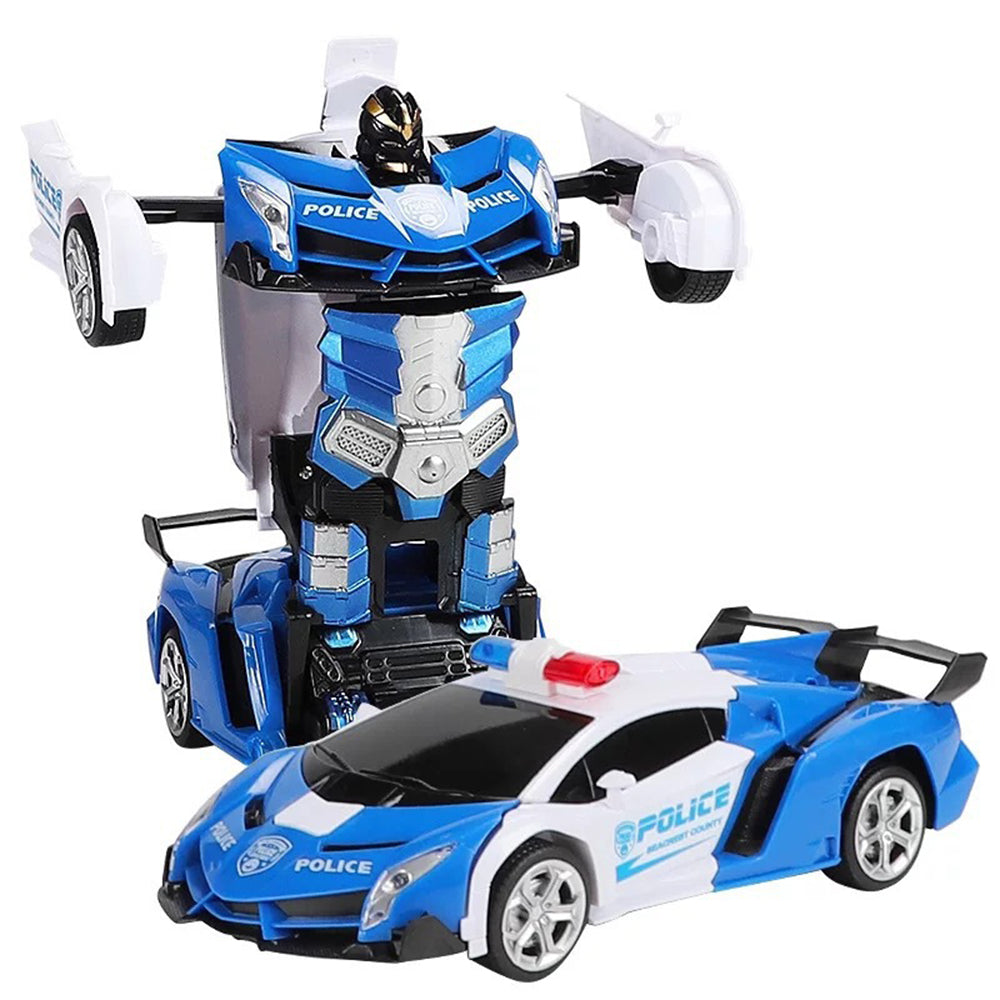 TD® INN® Robot voiture transformation avec télécommande Jouet déformationà un bouton télécommandé Cadeau pour enfants