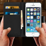 Convient pour iPhone 5S étui pour téléphone portable étui portefeuille flip portefeuille carte couverture de protection goutt