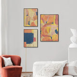 Peinture décorative motif orange abstrait