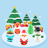 TD® 10 jeux de doigts de jouets  mini vinyle de Noël modélisation de dessin animé mignon poupées drôles cadeaux de Noël pour les enf