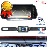 TD®  Kit rétroviseur écran 7'' LCD de voiture + IR LED voiture Caméra de recul 170 ° vision nocturne-Accessoire de voiture