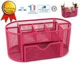 TD® Boîte de rangement bureau enfant maquillage stylo école fournitures décoration rose compartiment chambre bac salle de bain cuisi