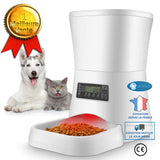 INN® Distributeur Automatique de Nourriture Distributeur de Croquettes Gamelle Enregistrement 4 Repas Chats, Chiens (Moyen, Petit)