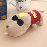 TD® Chien en peluche fantaisie teddy pack de charbon de bois pour voiture maison marron dessin animé pendante lunettes de soleil