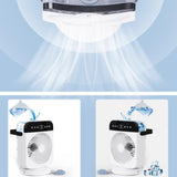 TD® Refroidisseur d'air à tête secouante automatique Climatiseur de bureau USB Ventilateur de refroidissement à eau portable portabl
