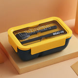 Boîte à bento Boîte à lunch pour étudiant rectangulaire monocouche de style japonais avec chauffage à micro-ondes pour couver