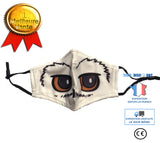 TD® Masque en tissu lavable Porter cadeau dessin animé masques de hibou de Poudlard pour et femmes masques tissus reutilisables blan