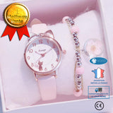 INN® Montre électronique à quartz analogique pour enfants, montre pour fille et bracelet pour fille, cadeau d'anniversaire pour femm