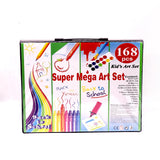 Papeterie pour enfants 168 pièces ensemble de stylos de couleur cadeau d'anniversaire art ensemble d'apprentissage pastel à l