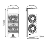 TD® Ventilateur de refroidissement par eau à double pulvérisation Ventilateur de refroidissement à tête secouante de charge USB