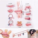 Bébé Pince à Cheveux Set 10 Pièces Mignon nœuds Barrettes Corde de cheveux Ensemble d'accessoires Cheveux Cadeau d'Anniversai
