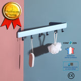 Crochet à vêtements crochet multifonction crochet coin sans trou mobile rangée mobile crochet tige de rangement crochet bleu